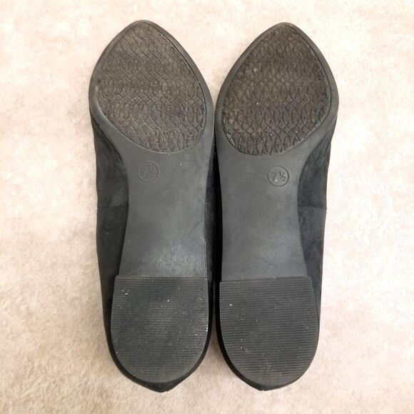 Merona Womens Size 7.5 Black Slip On Loafer Pointed Toe Flats - Picture 9 of 11